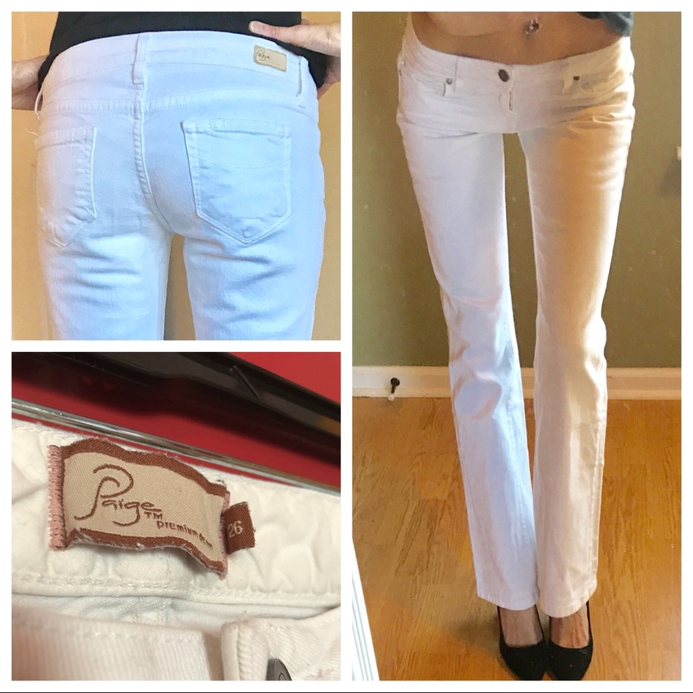 Paige Laurel Canyon White Jeans sz 26